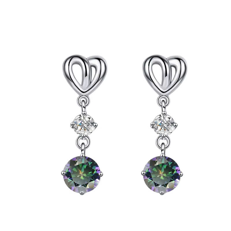Bông Tai ESME ESES017C Kim Cương Đá Moissanite Bạc 925 Xi Kim 5 lớp