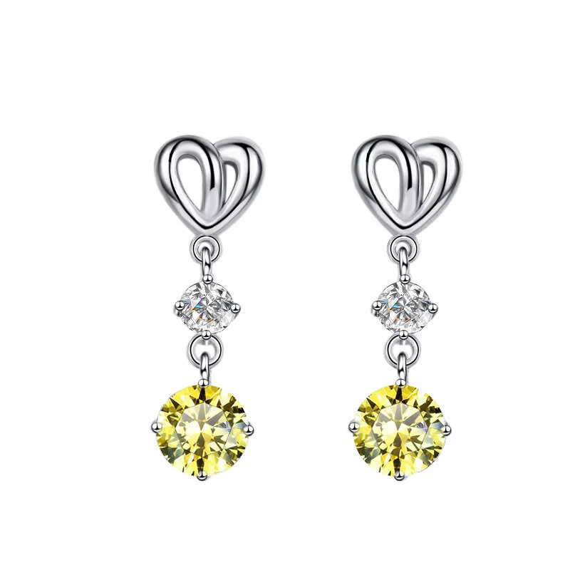 Bông Tai ESME ESES017C Kim Cương Đá Moissanite Bạc 925 Xi Kim 5 lớp