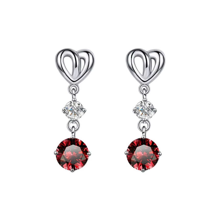 Bông Tai ESME ESES017C Kim Cương Đá Moissanite Bạc 925 Xi Kim 5 lớp