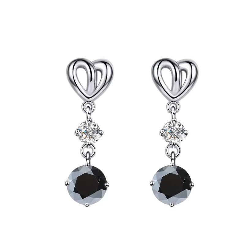 Bông Tai ESME ESES017C Kim Cương Đá Moissanite Bạc 925 Xi Kim 5 lớp