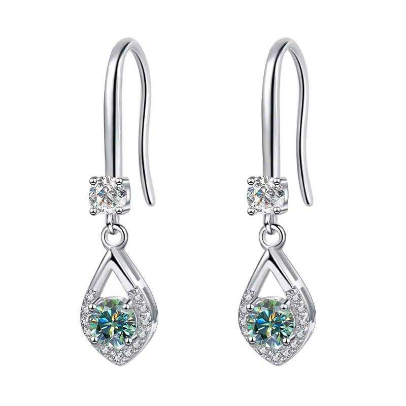 Bông Tai ESME ESES020C Kim Cương Đá Moissanite Bạc 925 Xi Kim 5 lớp