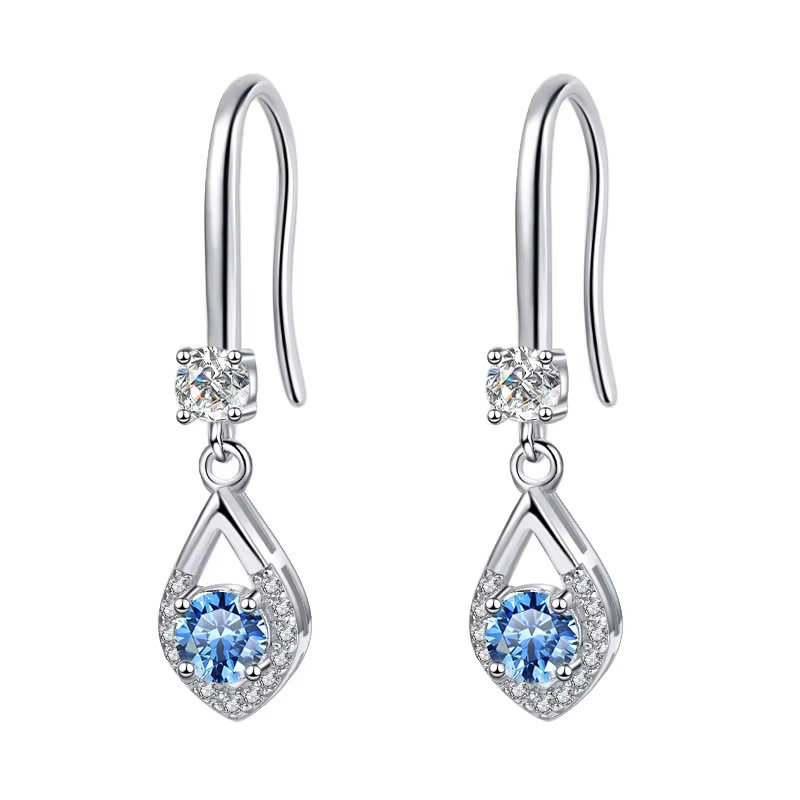 Bông Tai ESME ESES020C Kim Cương Đá Moissanite Bạc 925 Xi Kim 5 lớp