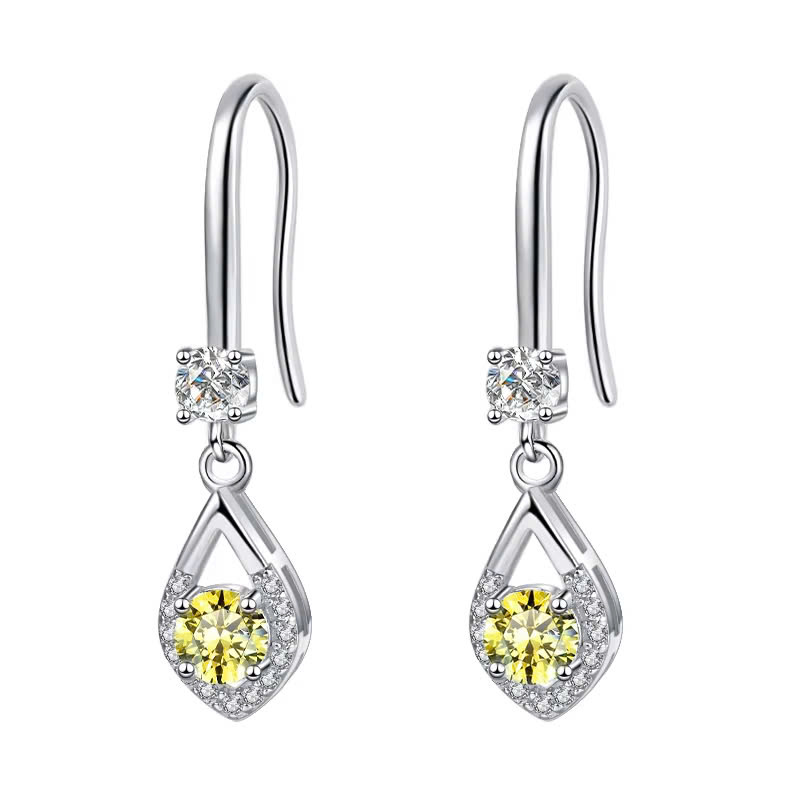 Bông Tai ESME ESES020C Kim Cương Đá Moissanite Bạc 925 Xi Kim 5 lớp