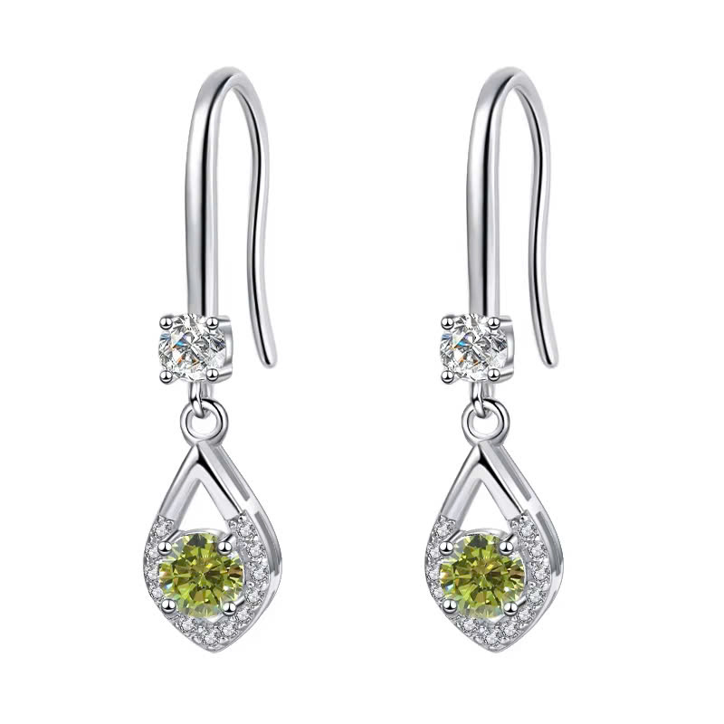 Bông Tai ESME ESES020C Kim Cương Đá Moissanite Bạc 925 Xi Kim 5 lớp