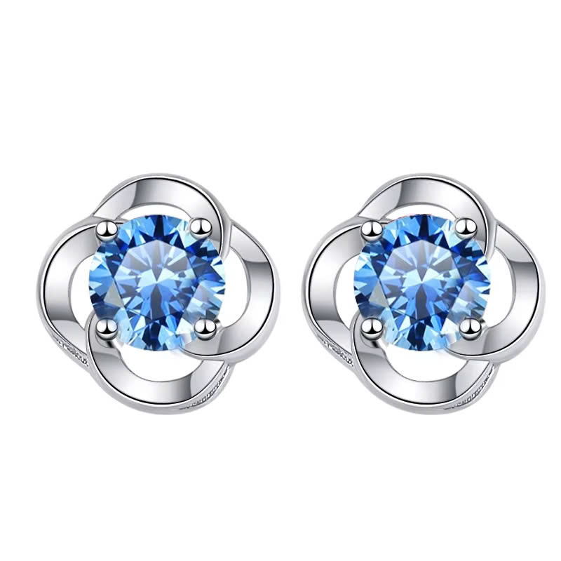 Bông Tai ESME ESES021C Kim Cương Đá Moissanite Bạc 925 Xi Kim 5 lớp