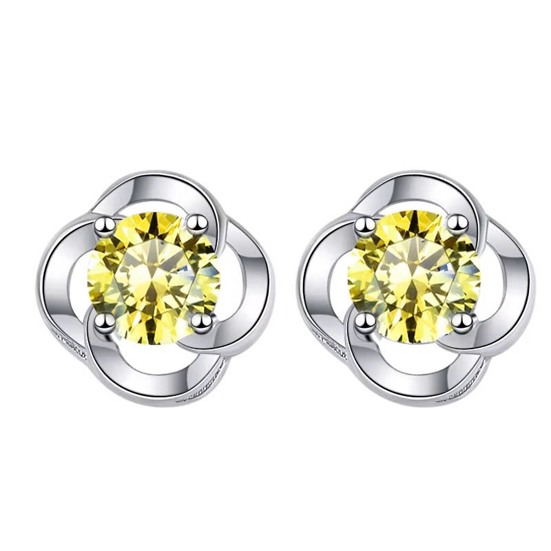 Bông Tai ESME ESES021C Kim Cương Đá Moissanite Bạc 925 Xi Kim 5 lớp