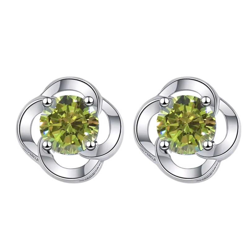 Bông Tai ESME ESES021C Kim Cương Đá Moissanite Bạc 925 Xi Kim 5 lớp