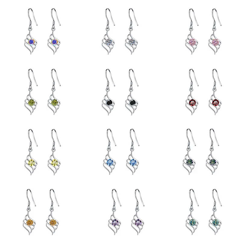 Bông Tai ESME ESES023C Kim Cương Đá Moissanite Bạc 925 Xi Kim 5 lớp