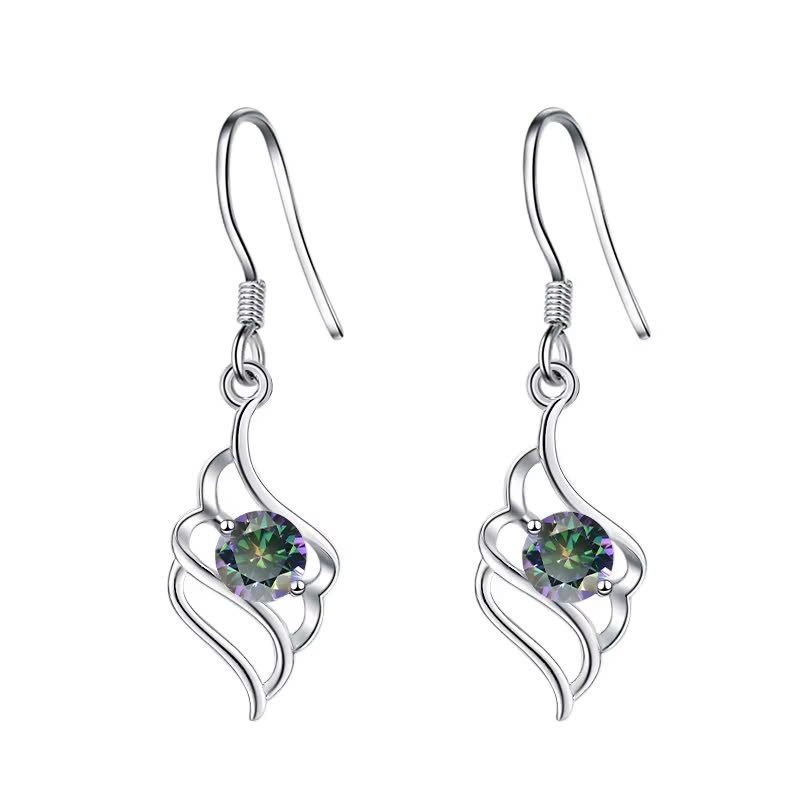 Bông Tai ESME ESES023C Kim Cương Đá Moissanite Bạc 925 Xi Kim 5 lớp