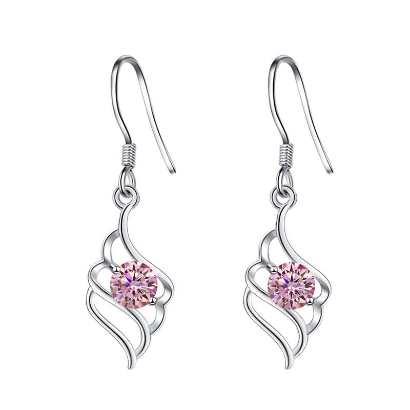 Bông Tai ESME ESES023C Kim Cương Đá Moissanite Bạc 925 Xi Kim 5 lớp