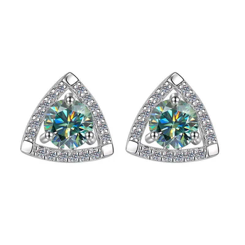 Bông Tai ESME ESES024C Kim Cương Đá Moissanite Bạc 925 Xi Kim 5 lớp