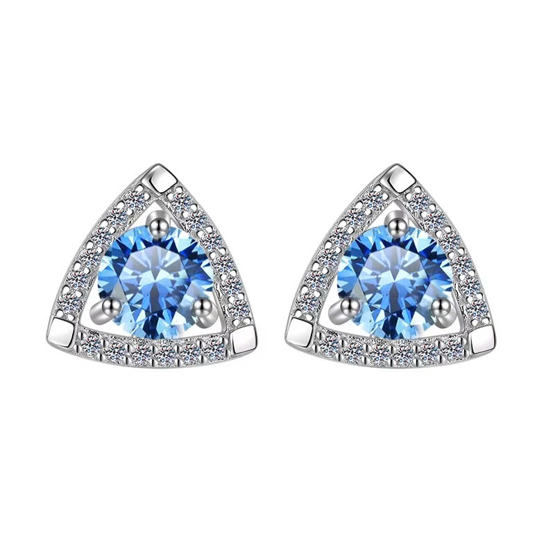 Bông Tai ESME ESES024C Kim Cương Đá Moissanite Bạc 925 Xi Kim 5 lớp