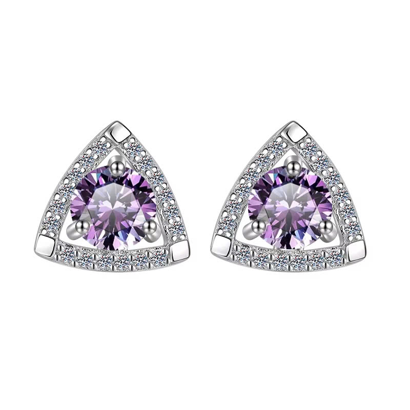 Bông Tai ESME ESES024C Kim Cương Đá Moissanite Bạc 925 Xi Kim 5 lớp