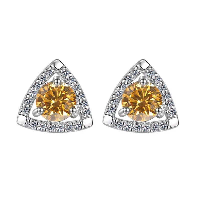 Bông Tai ESME ESES024C Kim Cương Đá Moissanite Bạc 925 Xi Kim 5 lớp