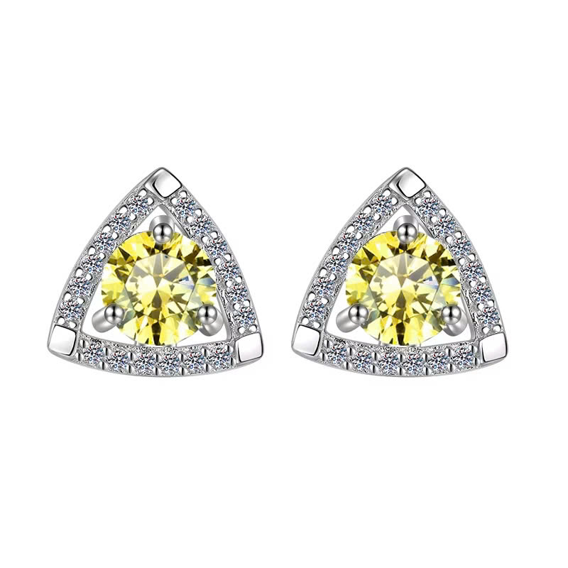 Bông Tai ESME ESES024C Kim Cương Đá Moissanite Bạc 925 Xi Kim 5 lớp