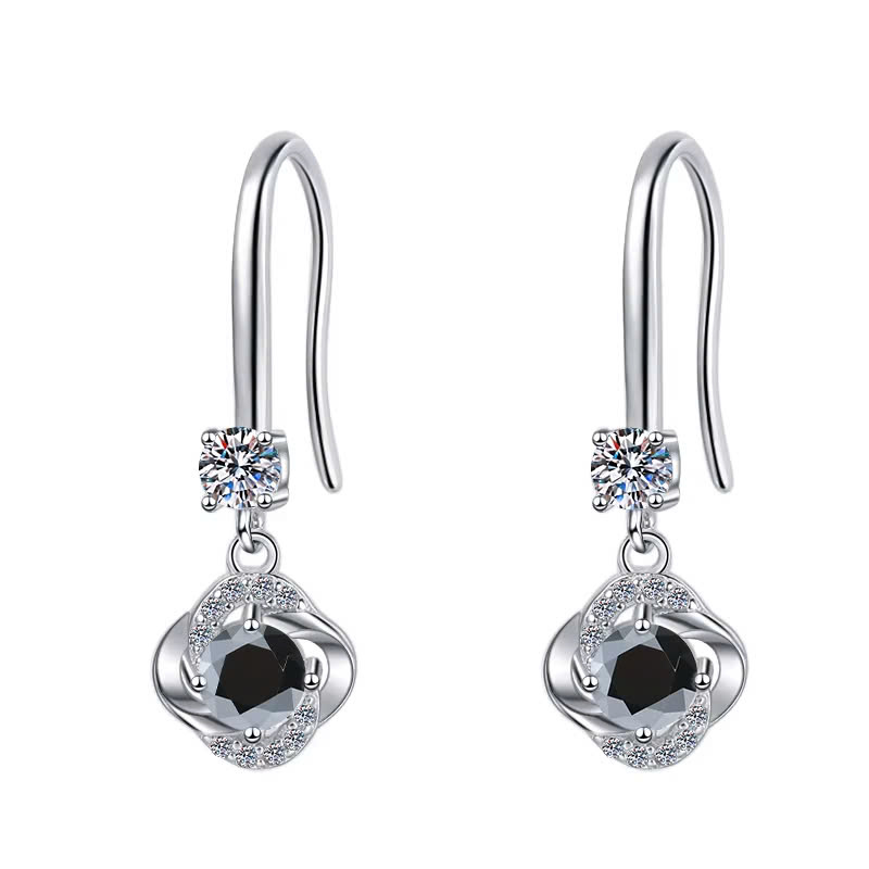 Bông Tai ESME ESES025C Kim Cương Đá Moissanite Bạc 925 Xi Kim 5 lớp