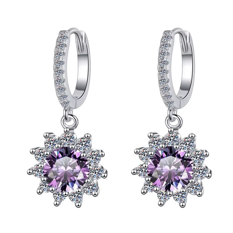 Bông Tai ESME ESES029C Kim Cương Đá Moissanite Bạc 925 Xi Kim 5 lớp