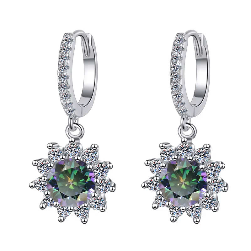 Bông Tai ESME ESES029C Kim Cương Đá Moissanite Bạc 925 Xi Kim 5 lớp
