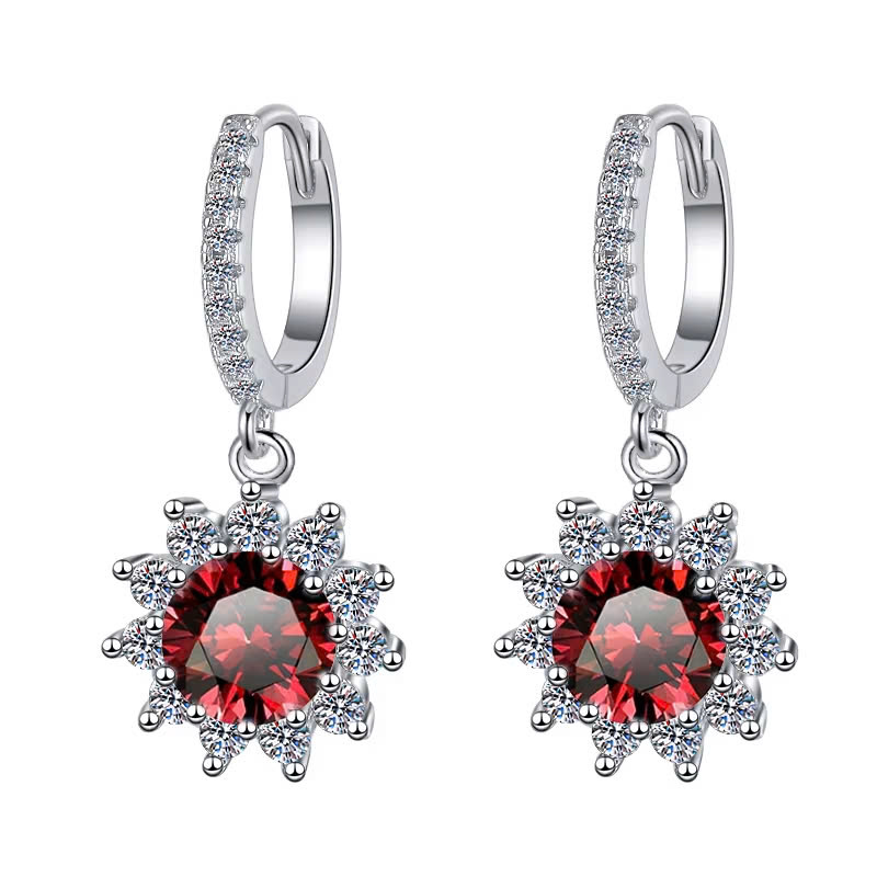 Bông Tai ESME ESES029C Kim Cương Đá Moissanite Bạc 925 Xi Kim 5 lớp