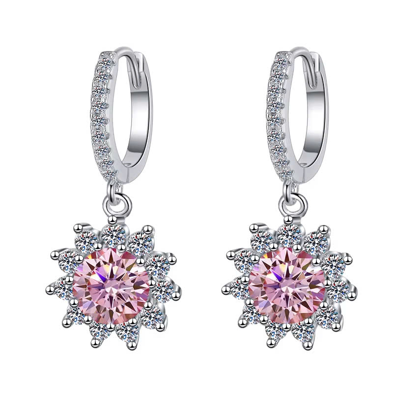 Bông Tai ESME ESES029C Kim Cương Đá Moissanite Bạc 925 Xi Kim 5 lớp
