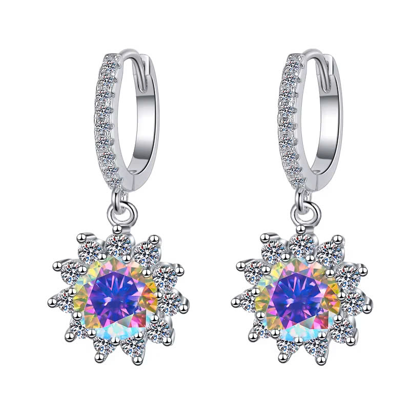 Bông Tai ESME ESES029C Kim Cương Đá Moissanite Bạc 925 Xi Kim 5 lớp