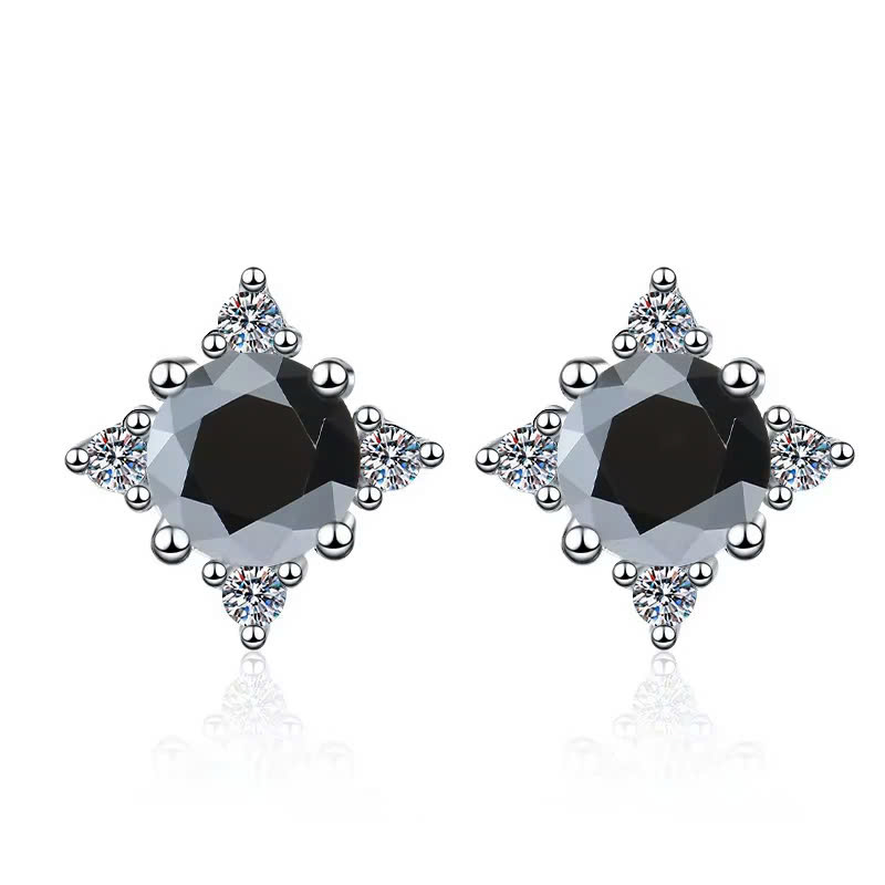 Bông Tai ESME ESES031C Kim Cương Đá Moissanite Bạc 925 Xi Kim 5 lớp