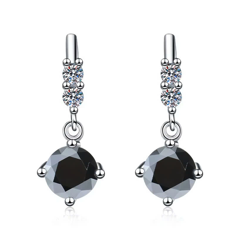 Bông Tai ESME ESES034C Kim Cương Đá Moissanite Bạc 925 Xi Kim 5 lớp