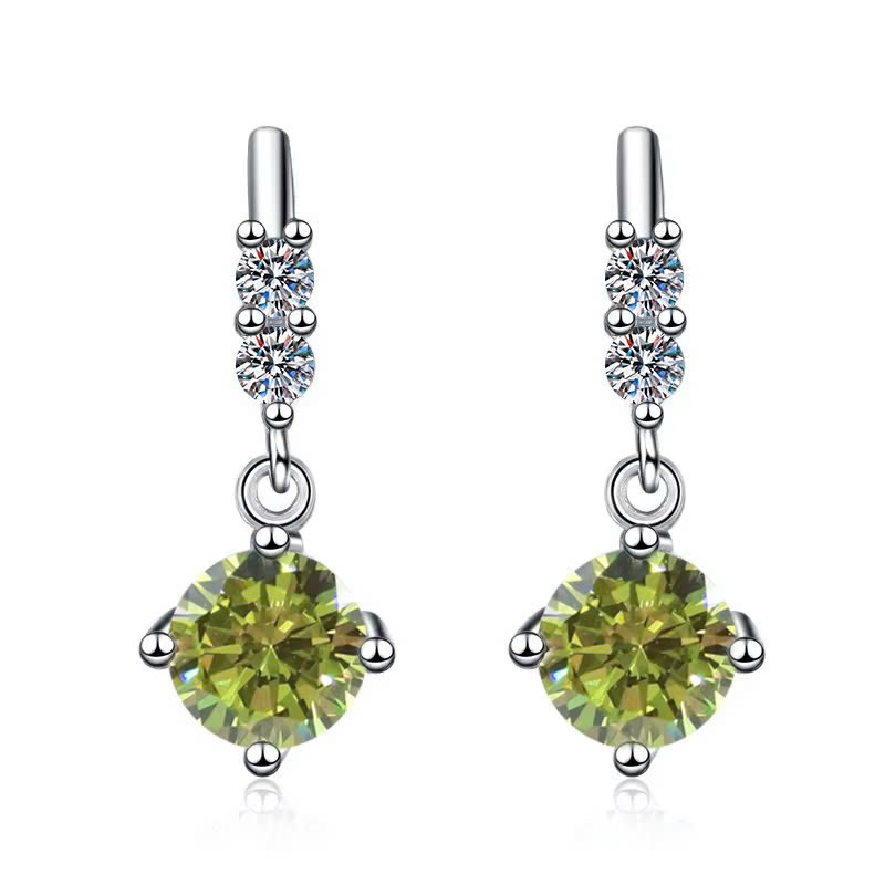Bông Tai ESME ESES034C Kim Cương Đá Moissanite Bạc 925 Xi Kim 5 lớp