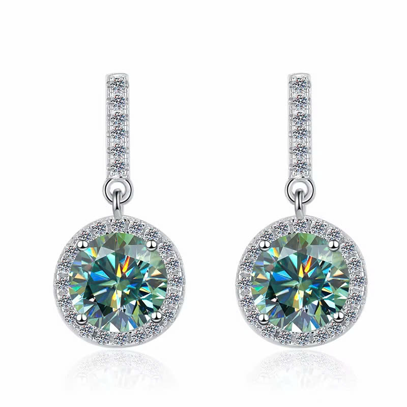 Bông Tai ESME ESES038C Kim Cương Đá Moissanite Bạc 925 Xi Kim 5 lớp