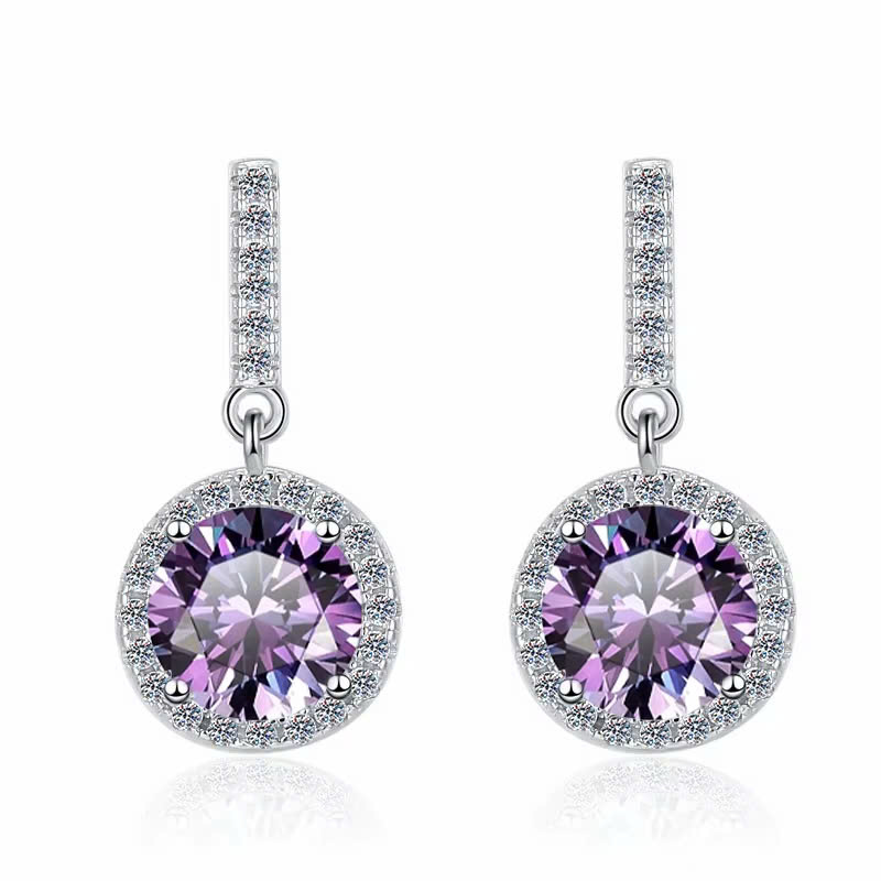 Bông Tai ESME ESES038C Kim Cương Đá Moissanite Bạc 925 Xi Kim 5 lớp