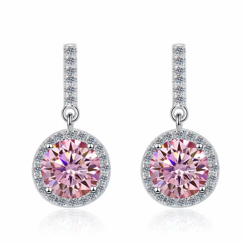 Bông Tai ESME ESES038C Kim Cương Đá Moissanite Bạc 925 Xi Kim 5 lớp