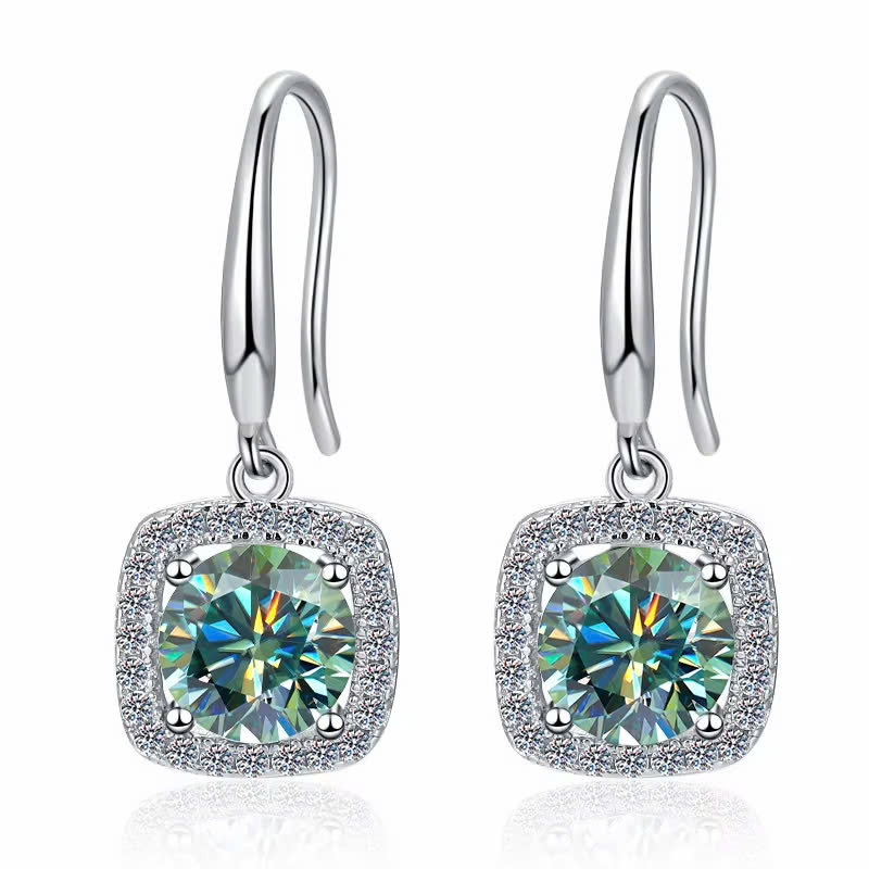 Bông Tai ESME ESES039C Kim Cương Đá Moissanite Bạc 925 Xi Kim 5 lớp