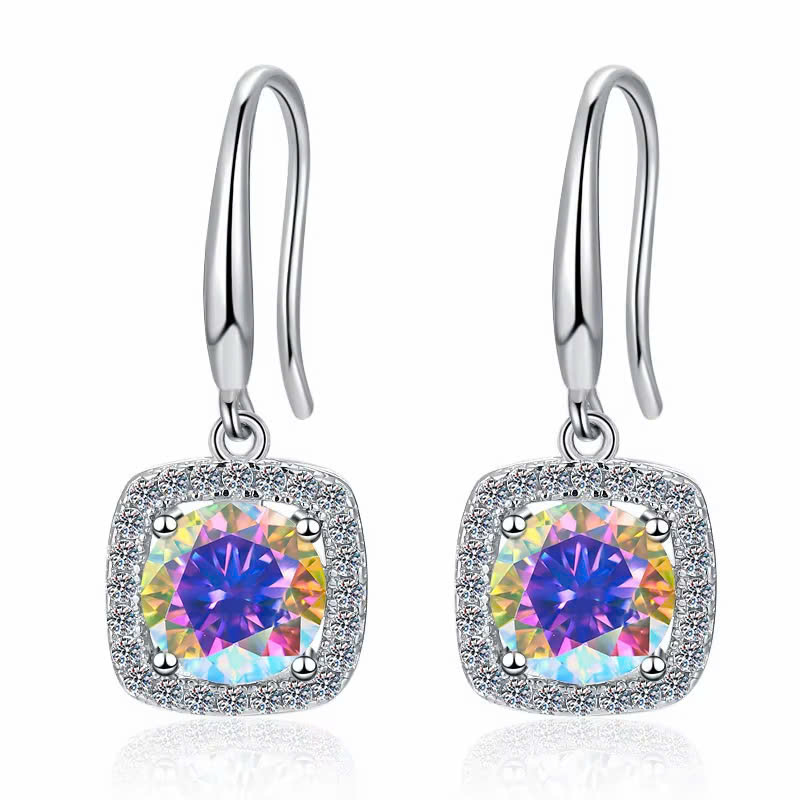 Bông Tai ESME ESES039C Kim Cương Đá Moissanite Bạc 925 Xi Kim 5 lớp