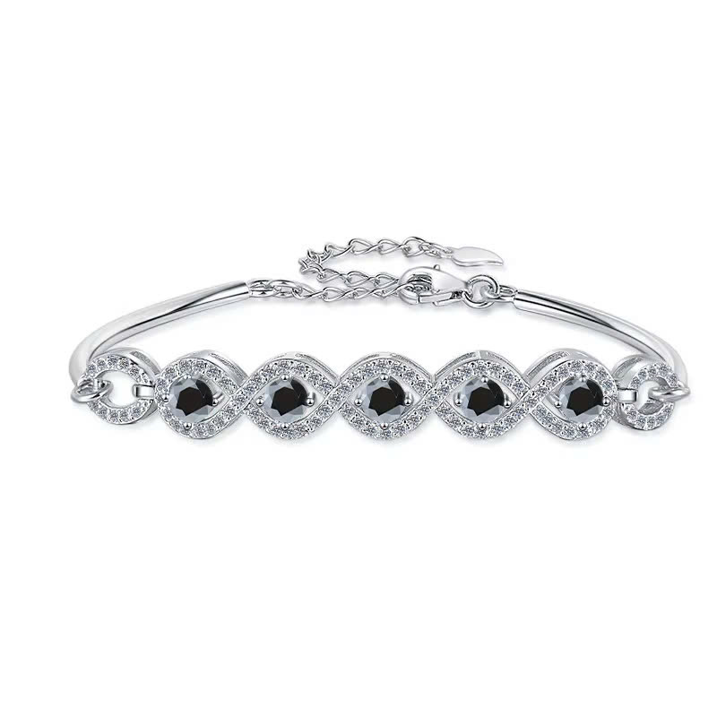 Vòng Tay ESME ESSL022C Kim Cương Đá Moissanite Bạc 925 Xi Kim 5 lớp