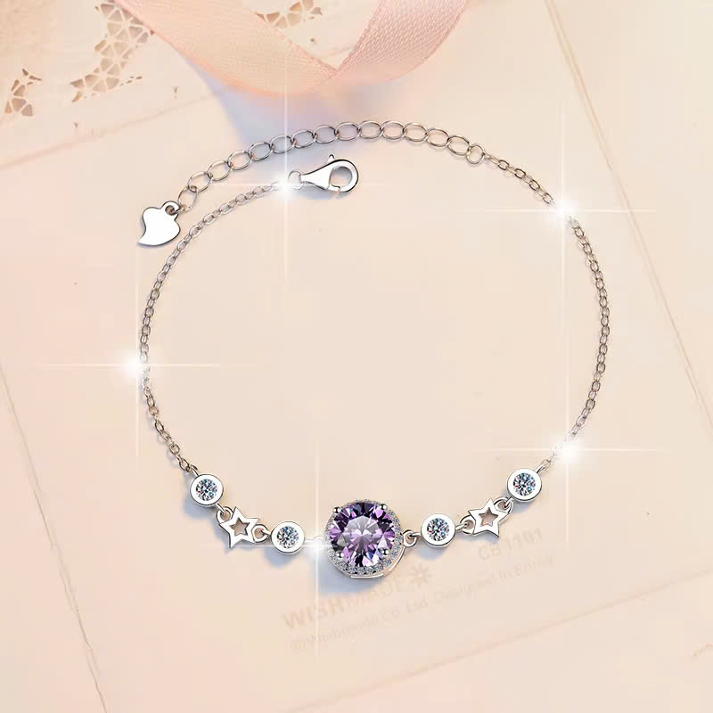 Vòng Tay ESME ESSL016C Kim Cương Đá Moissanite Bạc 925 Xi Kim 5 lớp