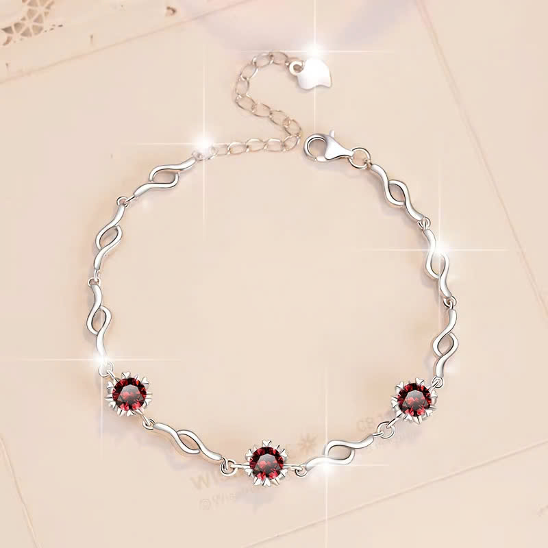 Vòng Tay ESME ESSL023C Kim Cương Đá Moissanite Bạc 925 Xi Kim 5 lớp