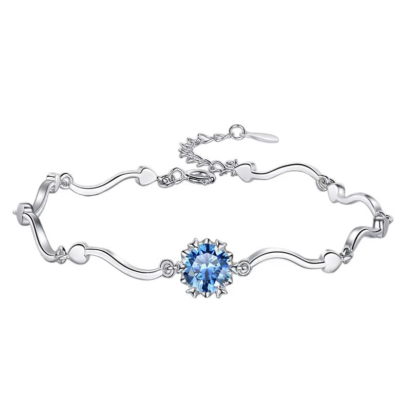 Vòng Tay ESME ESSL013C Kim Cương Đá Moissanite Bạc 925 Xi Kim 5 lớp