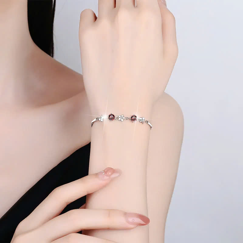Vòng Tay ESME ESSL009C Kim Cương Đá Moissanite Bạc 925 Xi Kim 5 lớp