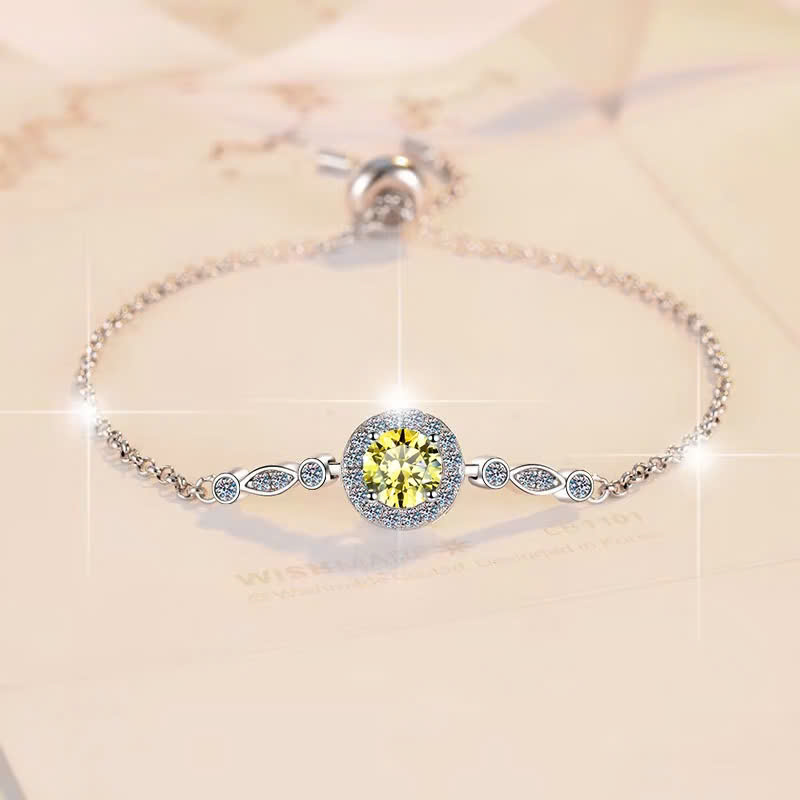 Vòng Tay ESME ESSL008C Kim Cương Đá Moissanite Bạc 925 Xi Kim 5 lớp