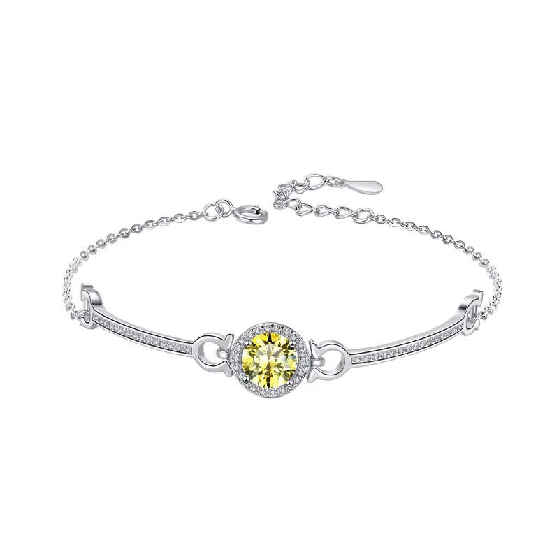 Vòng Tay ESME ESSL003C Kim Cương Đá Moissanite Bạc 925 Xi Kim 5 lớp