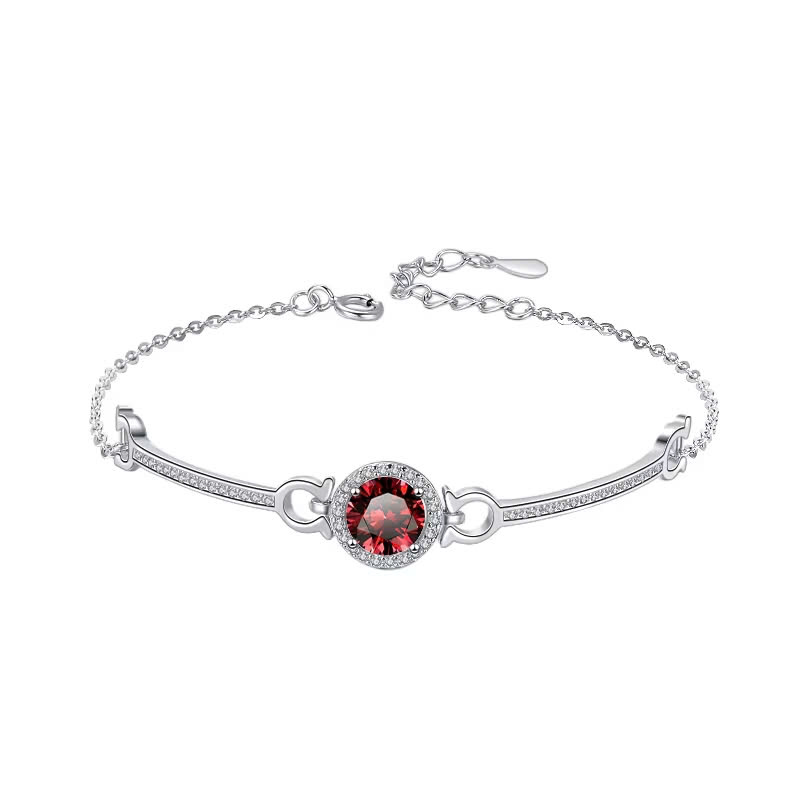Vòng Tay ESME ESSL003C Kim Cương Đá Moissanite Bạc 925 Xi Kim 5 lớp