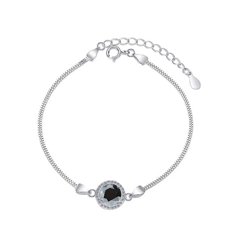 Vòng Tay ESME ESSL002C Kim Cương Đá Moissanite Bạc 925 Xi Kim 5 lớp