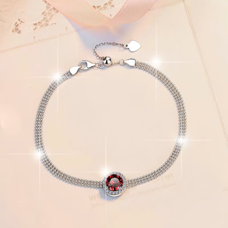 Vòng Tay ESME ESSL017C Kim Cương Đá Moissanite Bạc 925 Xi Kim 5 lớp