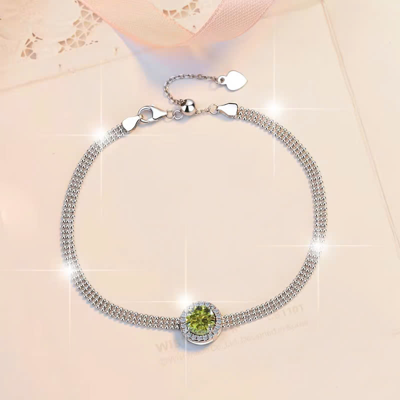 Vòng Tay ESME ESSL017C Kim Cương Đá Moissanite Bạc 925 Xi Kim 5 lớp