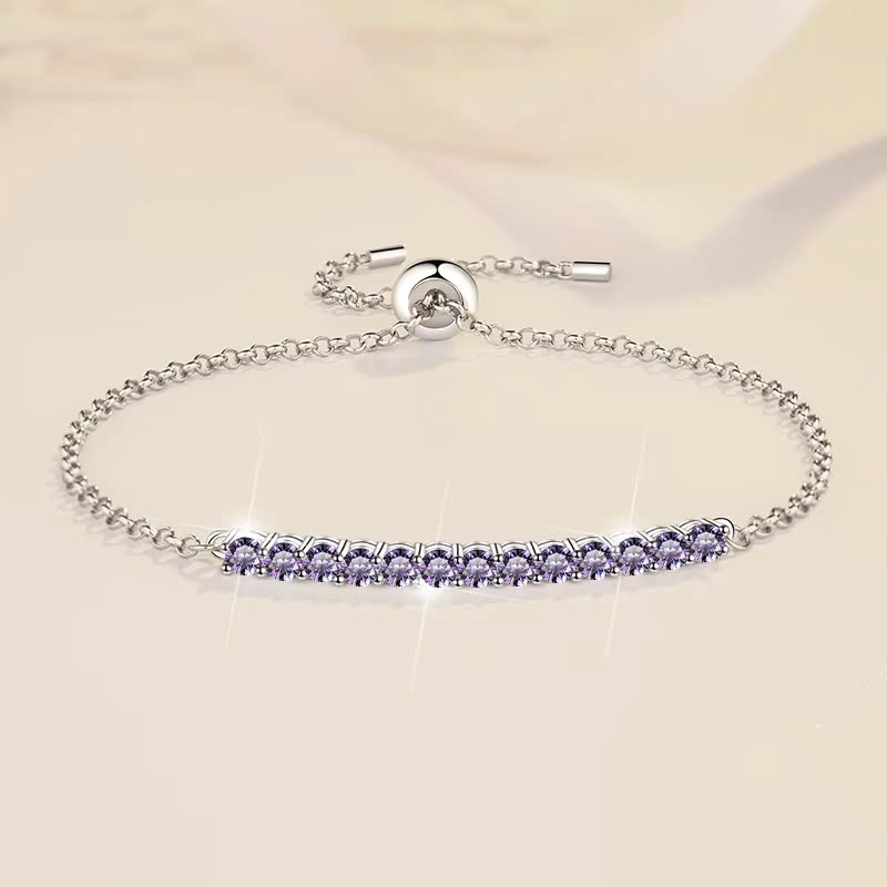 Vòng Tay ESME ESSL010C Kim Cương Đá Moissanite Bạc 925 Xi Kim 5 lớp