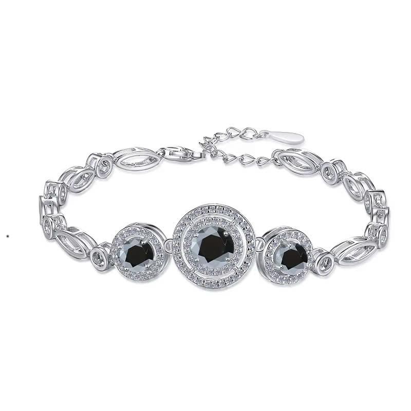 Vòng Tay ESME ESSL015C Kim Cương Đá Moissanite Bạc 925 Xi Kim 5 lớp