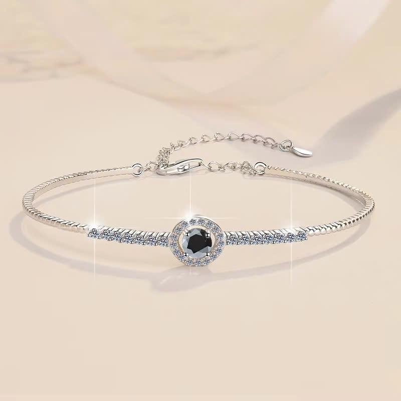 Vòng Tay ESME ESSL014C Kim Cương Đá Moissanite Bạc 925 Xi Kim 5 lớp