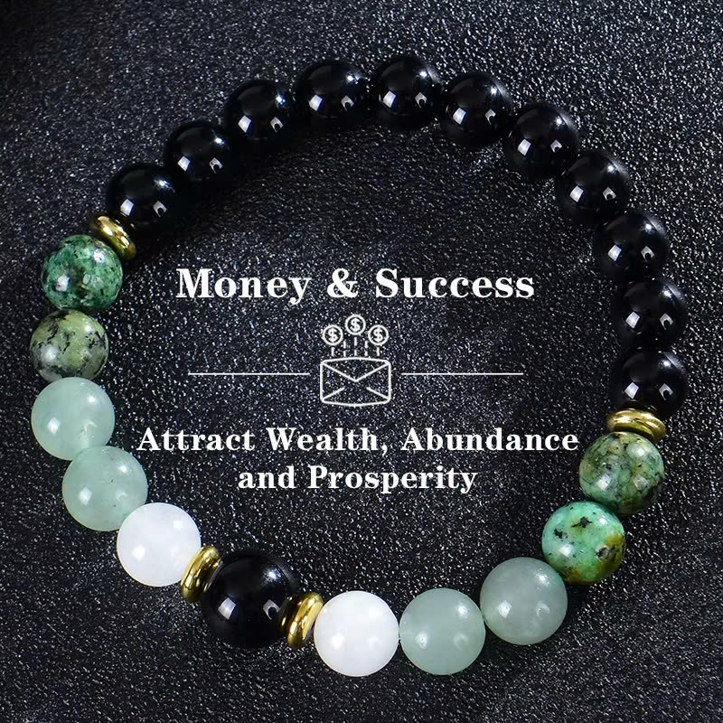 Vòng Tay Trang Sức Đá tự nhiên Charms Wealth Beaded Bracelet