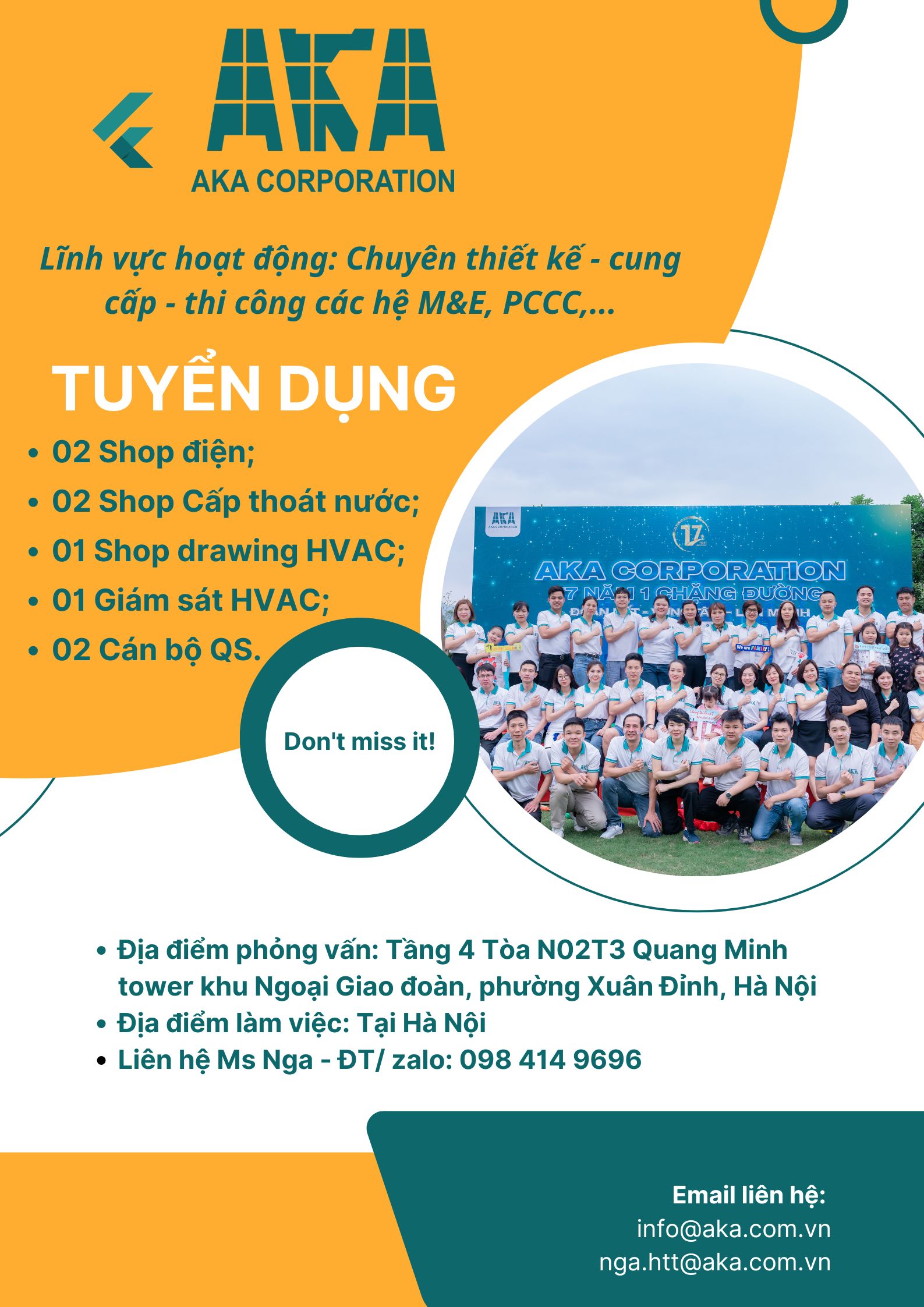 TUYỂN DỤNG THÁNG 8/2025