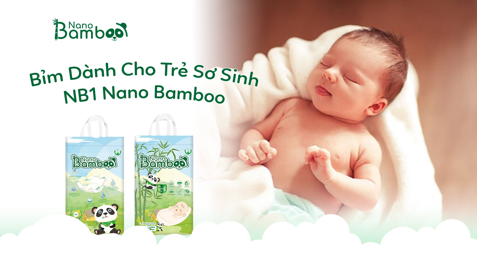 Bỉm Dành Cho Trẻ Sơ Sinh NB1 Nano Bamboo Bỉm Dành Cho Trẻ Sơ Sinh NB1 Nano Bamboo